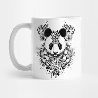 Panda Bear Wild Animal Nature Illustration Art Tattoo Mug